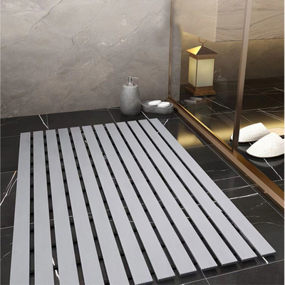 Tappeto per tappetino in PVC antiscivolo a strisce incrociate per doccia 45 cm * 75 cm marrone chiaro